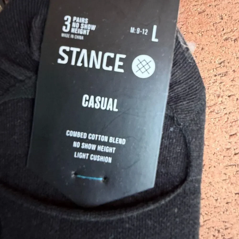 Stance Unisex 3-Pack Icon No Show Height Casual Socks Multicolor L NWT